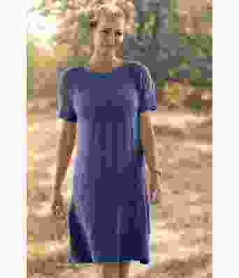 Mørkeblå Moment strikket kjole - Viking 2320-5-427