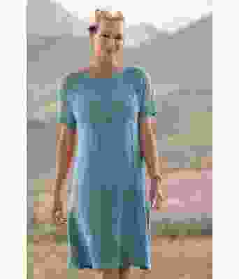 Petrolfarget Moment strikket kjole - Viking 2320-5-428