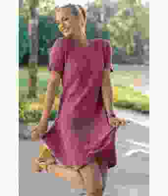 Moment strikket kjole i lys burgunder - Viking 2320-5-462