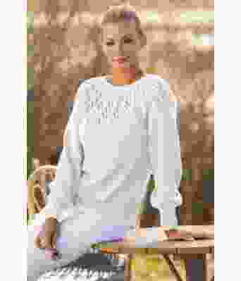 Hvit Una genser - Viking 2320-8-400