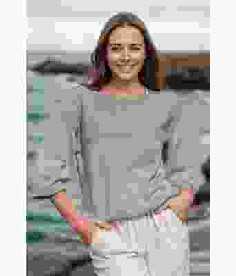 Lysegrå Praia topp med halvkorte ermer - Viking 2321-2-513