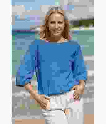 Blå Praia strikket sommertopp - Viking 2321-2-523