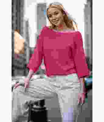 Cerise Praia strikket t-skjorte Viking 2321-2-563