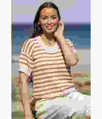 Marisol t-skjorte med striper - Viking 2321-4