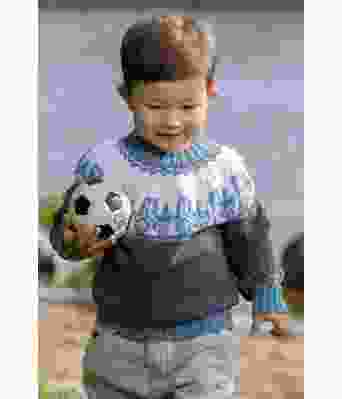 Traktor strikkegenser til barn - Viking 2323-1