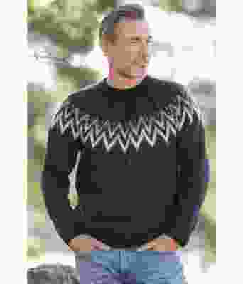 Koksgrå Tonny genser med rundfelling - Viking 2330-01B 