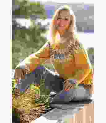 Gul Leandra genser - Viking 2330-02B