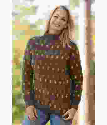 Brun Prudie genser - Viking 2330-07A