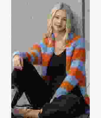 Tilia jakke med tykke striper - Viking 2335-7