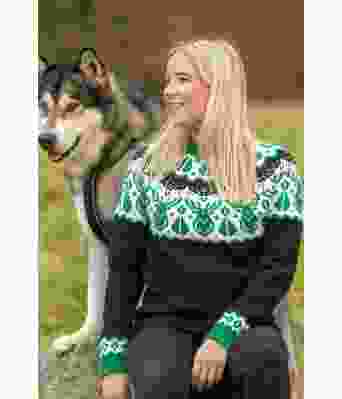 Hjorte genser svart - Viking 2336-8B