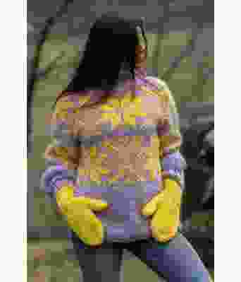 Sno genser og votter, lilla - Viking 2409-1DD