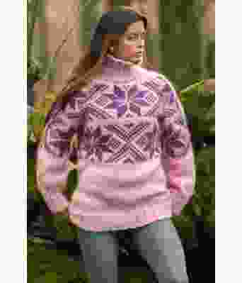 Sno genser, rosa- lilla - Viking 2409-1E