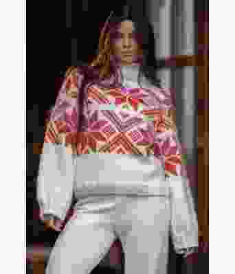 Snoi genser, hvit oransje - Viking 2409-2A