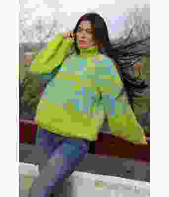 Snoi genser, lime - Viking 2409-2C