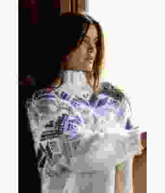 Snoi genser, hvit lilla - Viking 2409-2E