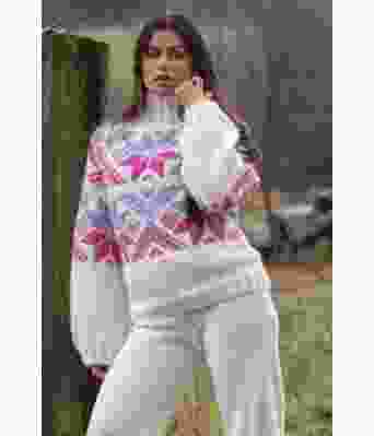 Snoi genser, hvit rosa - Viking 2409-2G