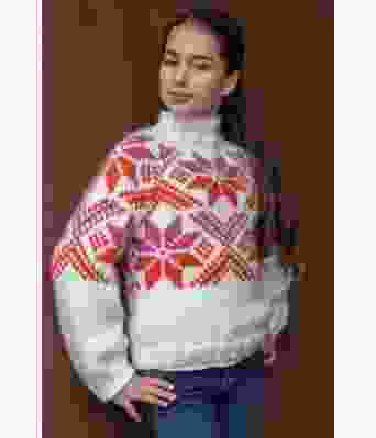 Snoi genser, hvit-oransje - Viking 2410-1B