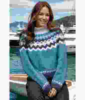 Grethe genser i lys jeansblå - Viking 2415-10-326