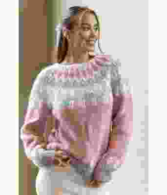 Målfrid genser i lys gammelrosa - Mie Mack Cappelen by Viking 2415-13-374