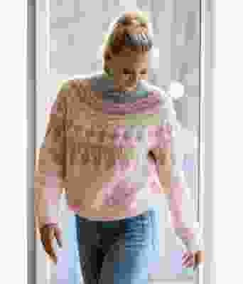 Evelina genser med rundfelling (aprikos) - Viking 2416-4-359