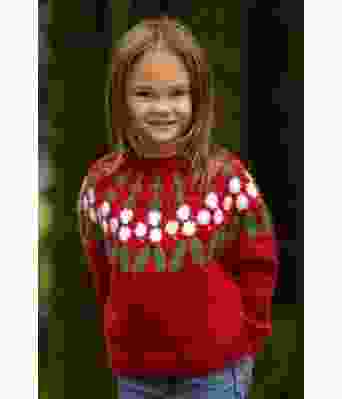 Rød Misteltoe julegenser til barn - Viking 2431-7A