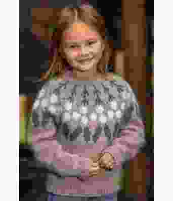 Beige Misteltoe julegenser til barn - Viking 2431-7B