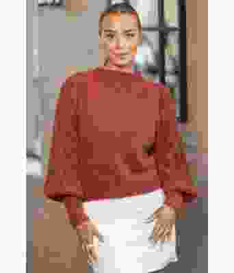 Julie genser i lys burgunder - Mie Mack Cappelen by Viking 2415-5-355