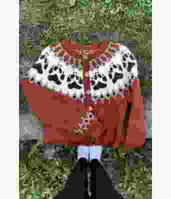 Rustrød villmarkskofte - Linka Neumann design VKHG0003