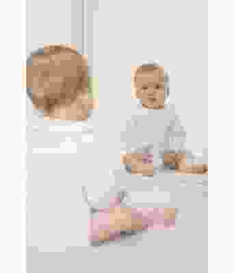 Volang strikket body med krage til baby - Viking 2126-17